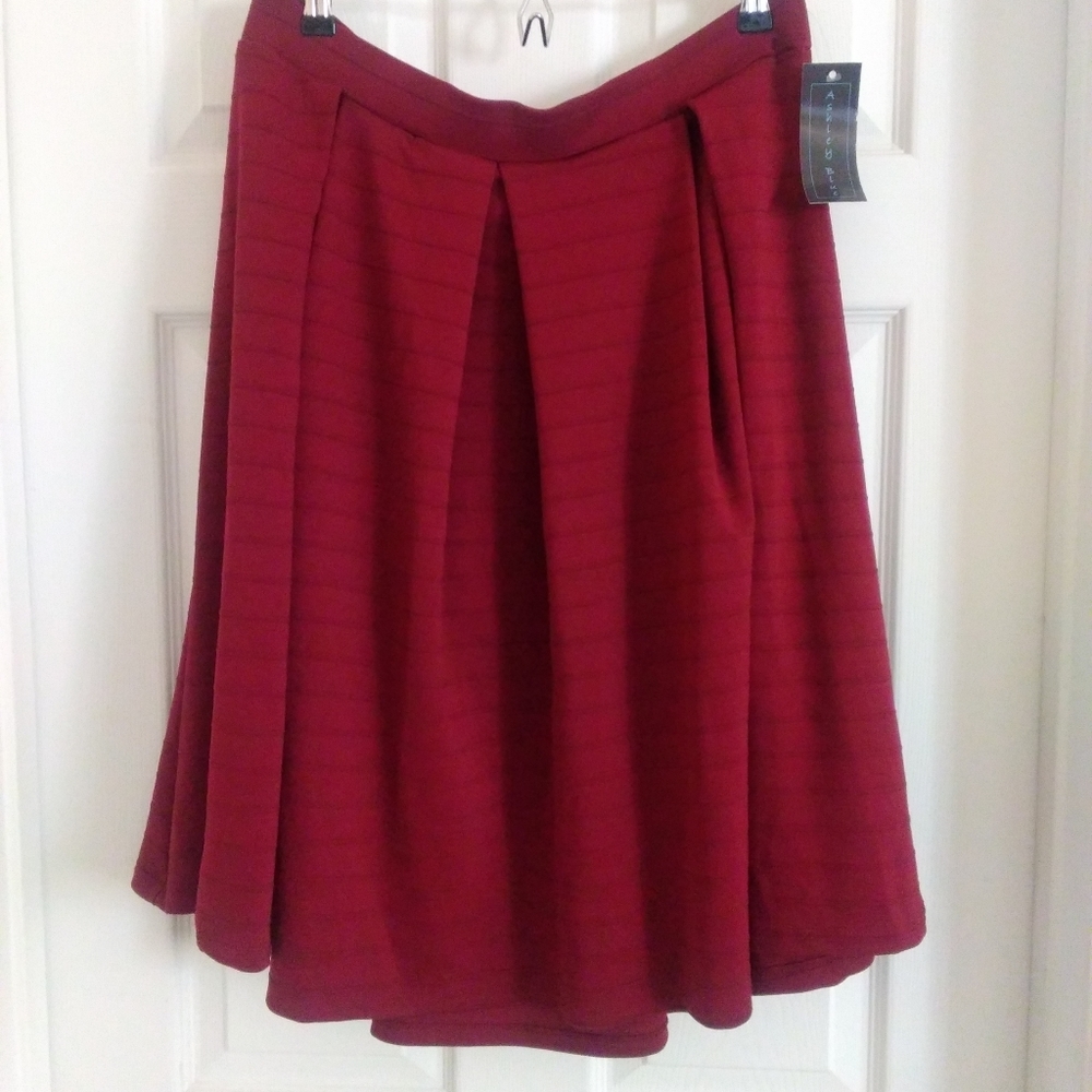 Ashley Blue Burgundy Skirt Size XL